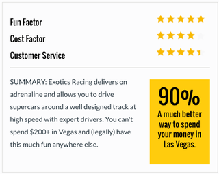 Illustration for article titled Exotics Racing Las Vegas Review